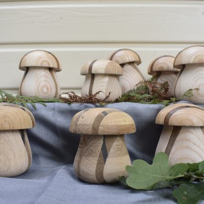 Champignons en chêne/frêne - teck façon pont bateau