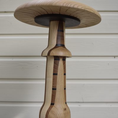 Champignon N°10 Chêne, Tech façon pont bateau, Châtaignier brossé, Wengé